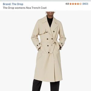 The Drop Women's Elegant Cream Trench Coat